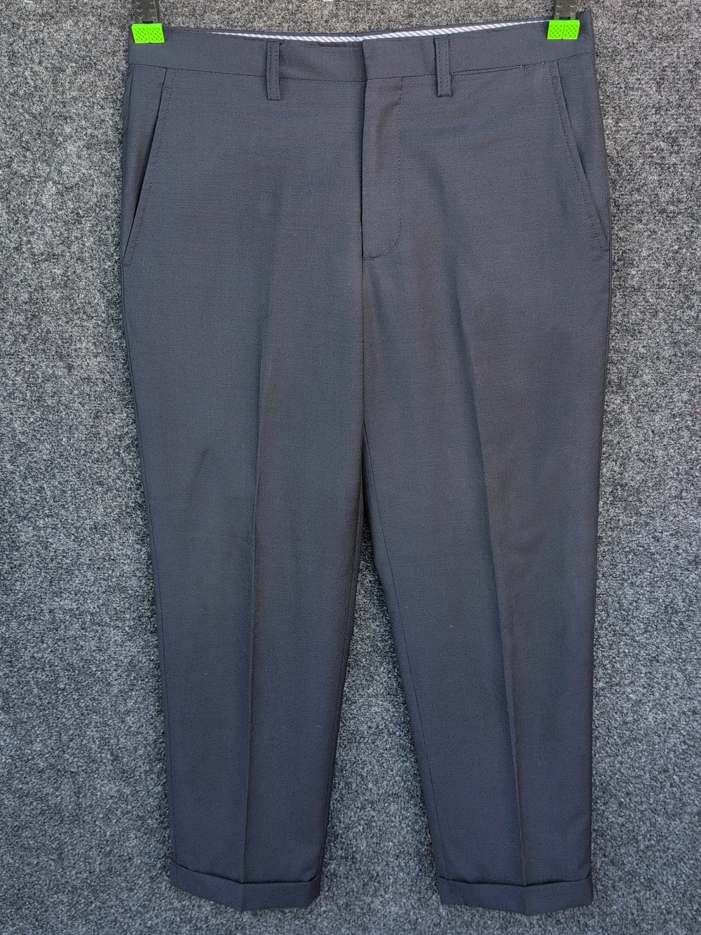 Vtg Etro Milano Dress Pants Mens 48 Blue Pleated Wool Twill Trousers Italy 34x28